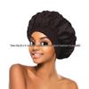 Women's Satin Wide-Brim Nightcap for Hair Care & Styling