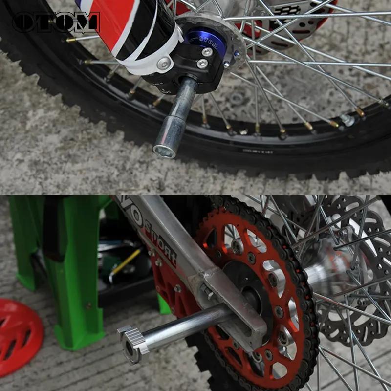 OTOM Motorrad Zubehör Vorderachse Hinterachse Radnabe Achse Mit Mutter Satz Für HONDA CRF250R CRF250X CRF450R CRF450X 2002-2019