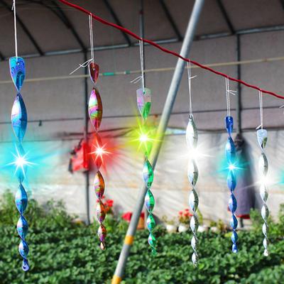 12 buc Tije de descurajare a păsărilor Băț reflectorizant pentru prevenirea păsărilor Umbre amețitoare în spirală Reflecții ține porumbeii și ciocănitoarea departe Curtea de grădină