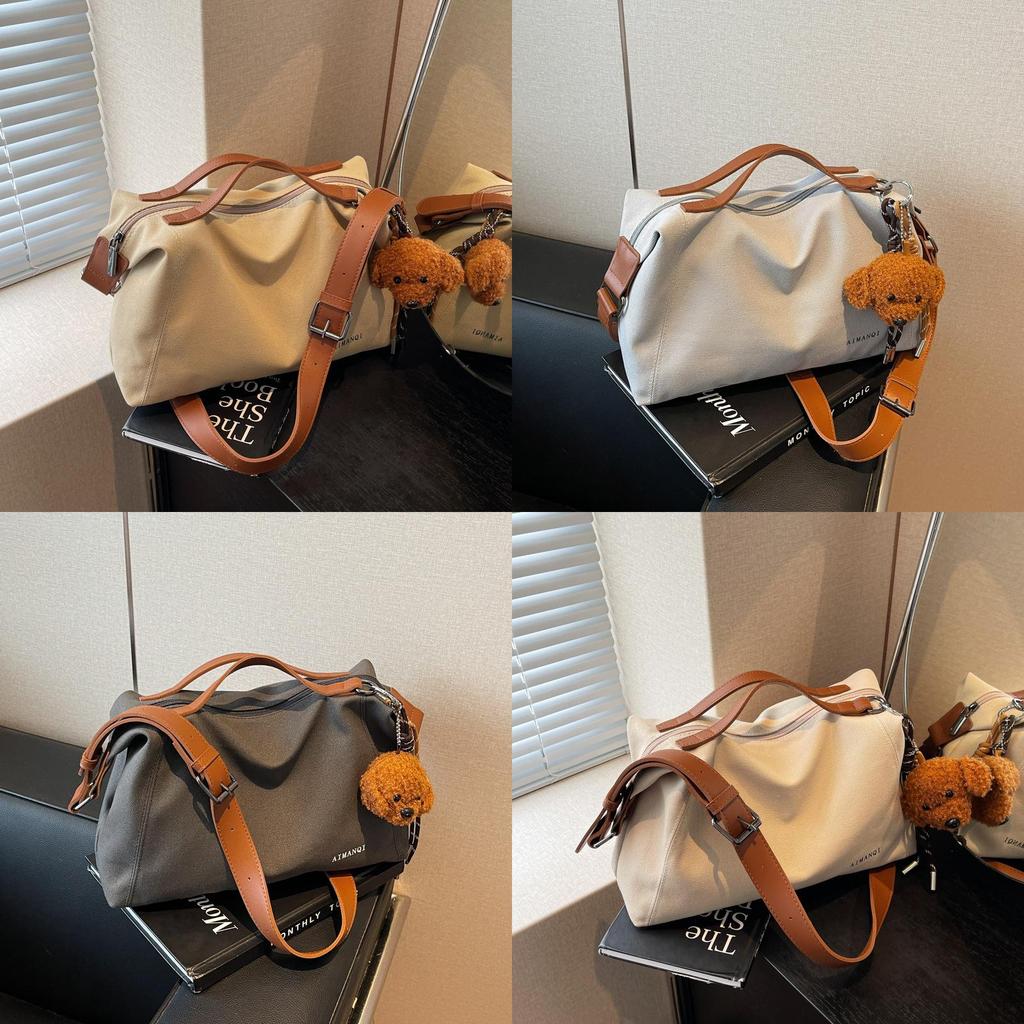 Canvas Shoulder Bag For Women With Large Capacity And Zip Closure For Daily Use