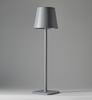 Rechargeable High-Leg Iron Table Lamp - Outdoor Touch-Control, Three-Color USB Light for Restaurants