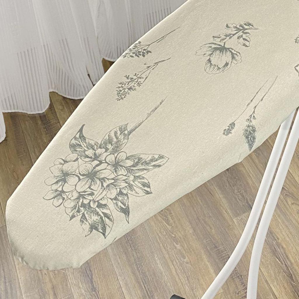 Cotton Ironing Board Cover Resists Scorching Ironing Drawstring Tightening Ironing Board Accessories Protector Cover 140x50cm