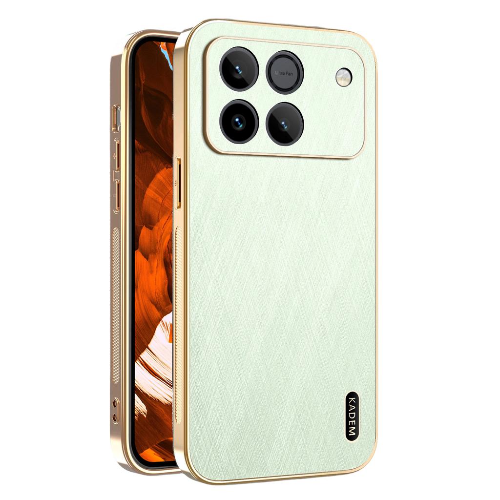 KADEM Phone Case For Honor Win 5G / Win RT 5G Electroplating Silk Texture PU + TPU Phone Back Cover