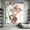 Jolly Cute Wall Tapestry Aesthetic Wall Hanging Printed Fabric Blanket Decorative Tapestries for Bedroom Living Room Home Decor