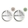 Stainless Steel Divided Children's Plate with Silicone Suction & Non-Slip Heat Insulation