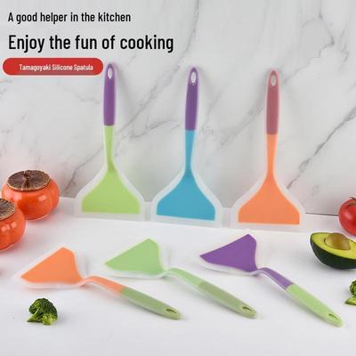 Food-Grade Silicone Non-Stick Tamagoyaki Spatula - High-Temperature Resistant Pancake & Egg Frying Scraper