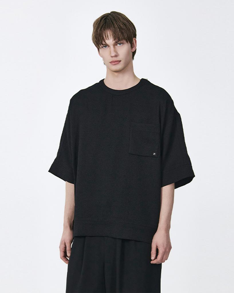 ZIOSONGZIO Tweed Dolman T-Shirt Black Zi3Ts302Bk