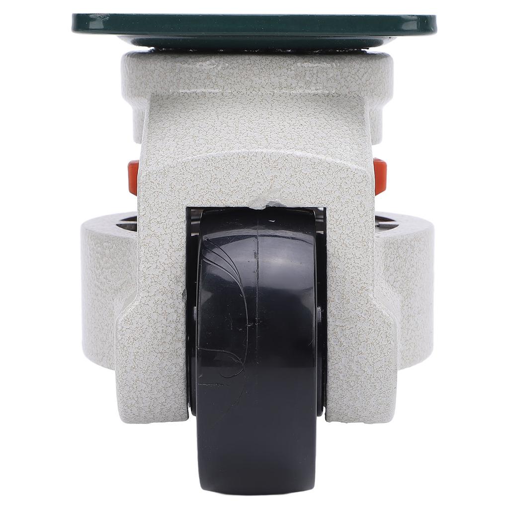 Leveling Caster Adjustable Height Plate Mount Workbench Rotating Caster with 75mm Wheel and Rubber Base