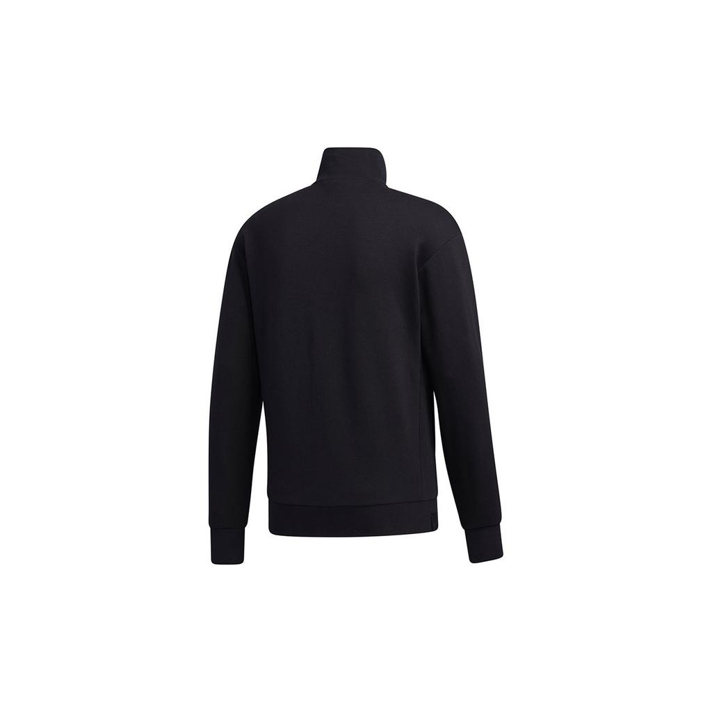 Adidas Stand Collar Casual Sports Jacket Men Jacket Black GM4455