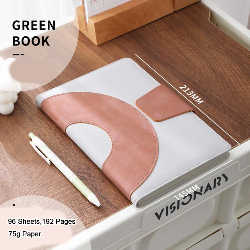 A5 buckle business notepad, work meeting record book, student subject notebook, thickened diary, excerpt book, lined inner pages