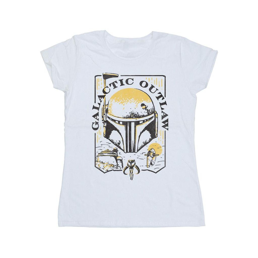 Star Wars: The Book Of Boba Fett Womens/Ladies Galactic Outlaw Distress Cotton T-Shirt