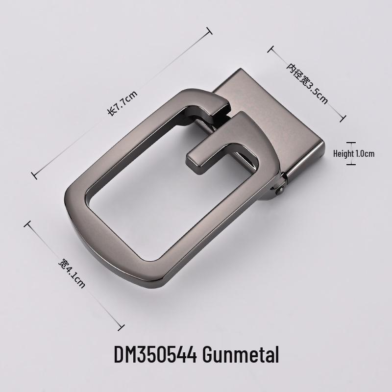 Men's Casual Leather Belt with Smooth Alloy G Buckle & Hole Punch Design
