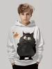 Children's Clothing Hoodies Long Sleeve Children's Sweatshirt Cartoon Children's Fashion Cat Print Girls' Summer Clothes Boy Top