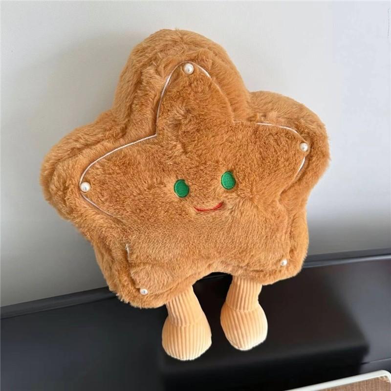 Tree Star Christmas Shaped Cookie Plush Toy Stuffed Doll Decoration Cartoon