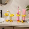 Keramik Zahnbürstenhalter Entenform Halter Elektrischer Halter Arbeitsplatten-Organizer Niedlicher Badezimmer-Organizer für Badezimmer