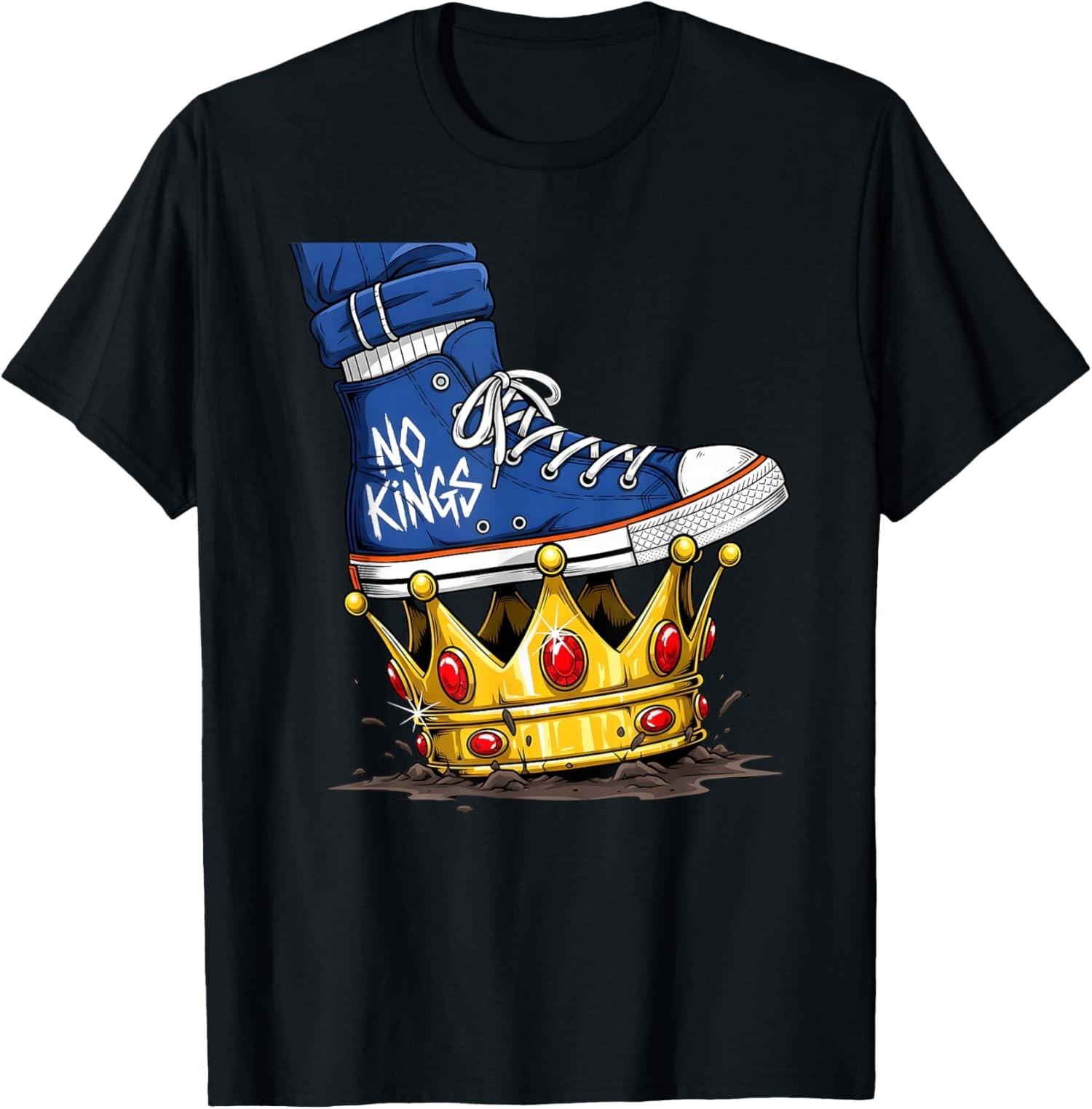 No Kings Shoe On Crown We The People T-shirt politique unisexe S разноцветный