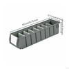 1 Large Rectangular Parts Box, Plastic Storage Bin, Stackable commercial Divider Case for Tools &