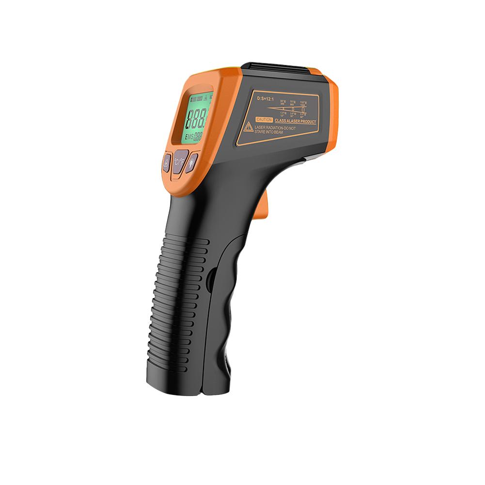 

Инфракрасный термометр-пистолет -50~600°C ЖК-дисплей Промышленный электронный термометр Бесконтактный цифровой термометр Температура Мясо Еда Конфеты Духовка Холодильник Термометр оранжевый