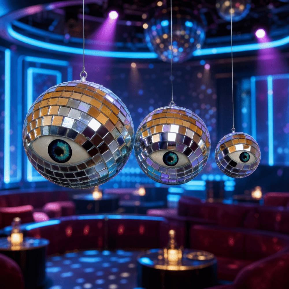 Glowing Ghost Eyes Disco Ball Glass Mirror Halloween Disco Ball Eyeball Decoration Home Decoration