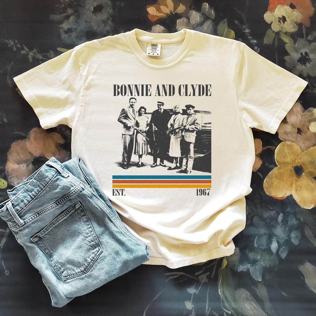 Tričko k filmu Bonnie a Clyde a dětské tričko, Retro filmové tričko a dětské tričko, Unisex tričko Comfort Colors a dětské tričko