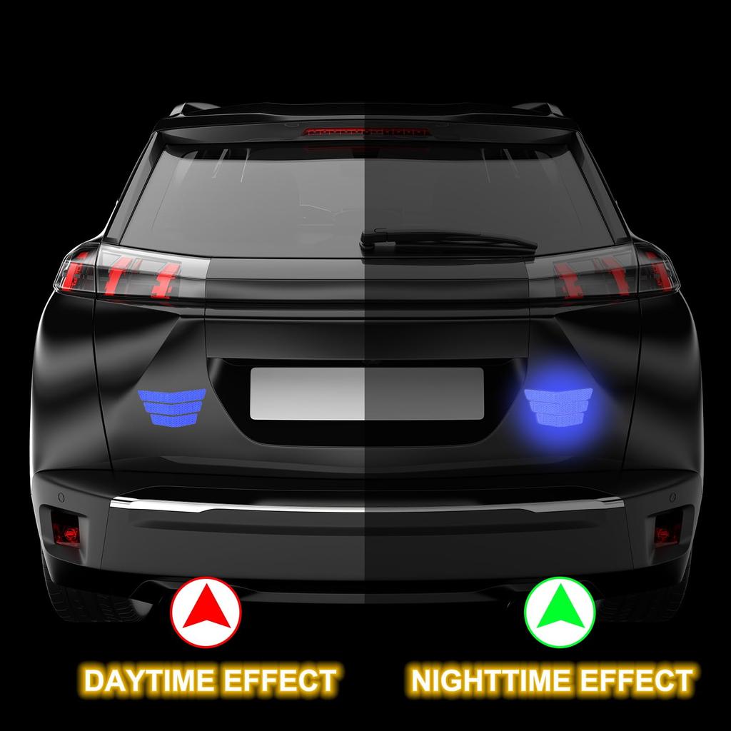 PATIKIL 2 Sets Reflective Stripe Sticker Night High Visibility Reflective Decal Waterproof Safety Warning