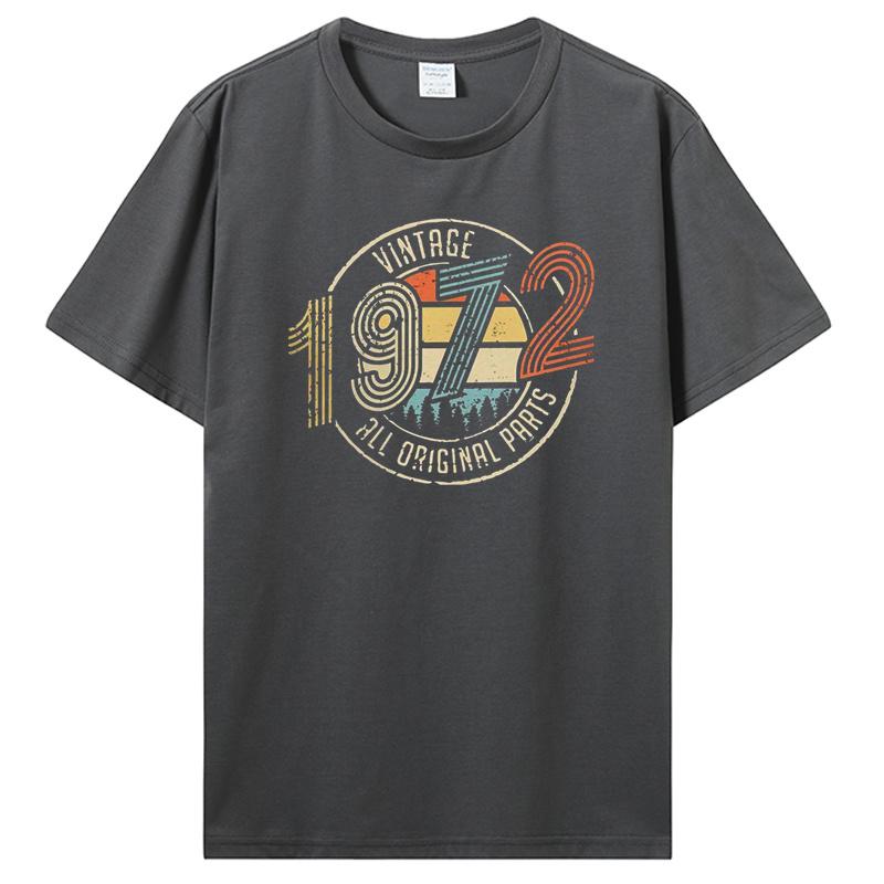 Vintage 1974 1962 1974 1982 All Original Parts Birthday Gifts Men T-Shirt Funny Tees Cotton T Shirt  Harajuku Streetwear