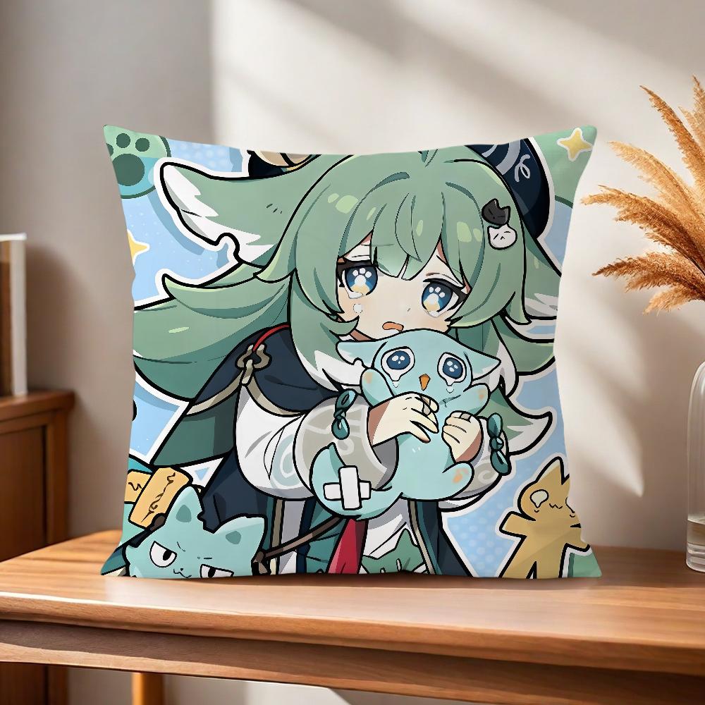 Anime Game Honkai Star Rail Chibi Cute Comfortable Soft Pillow Case For Sofa Living Room Home Office Decor Protective Cover
