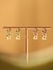 Minimalpiercing 14K 18K Twist Chain One-Touch Ring Earrings