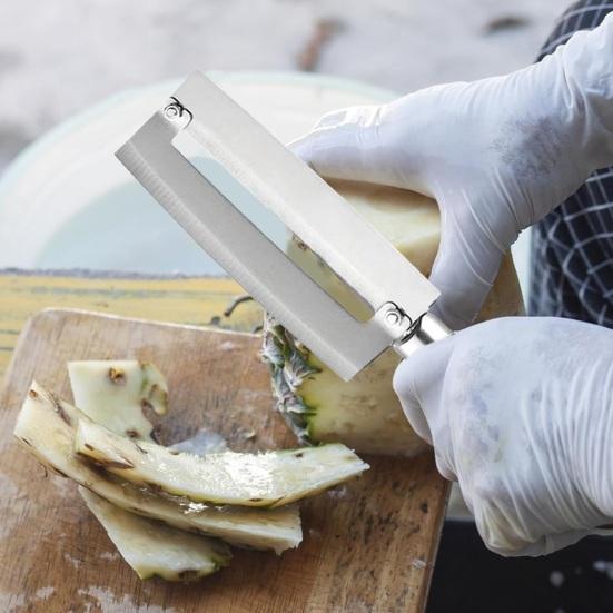 Zuckerrohrschäler Edelstahl-Schälmesser mit Holzgriff Mehrzweck-Küchenhelfer