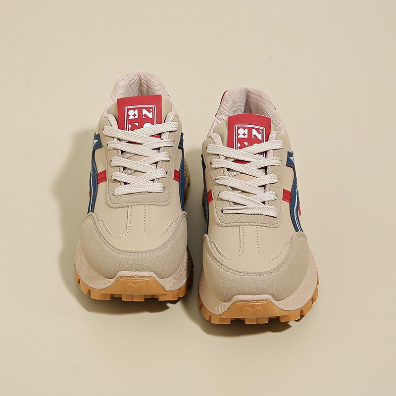 Women's new spring and autumn platform casual sports shoes versatile breathable lightweight student running shoes
