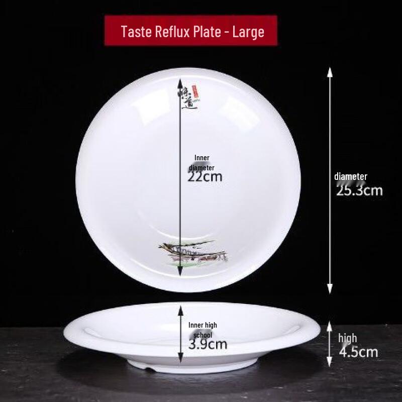 Jijun Commercial Melamine Deep Round Dinner Plates
