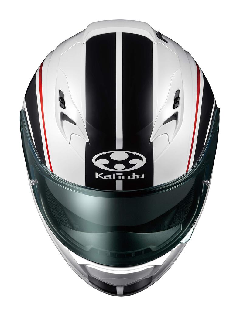 OGK KABUTO Motorcycle Helmet Full Face KAMUI3 NACK White Black 584887 (Size L)