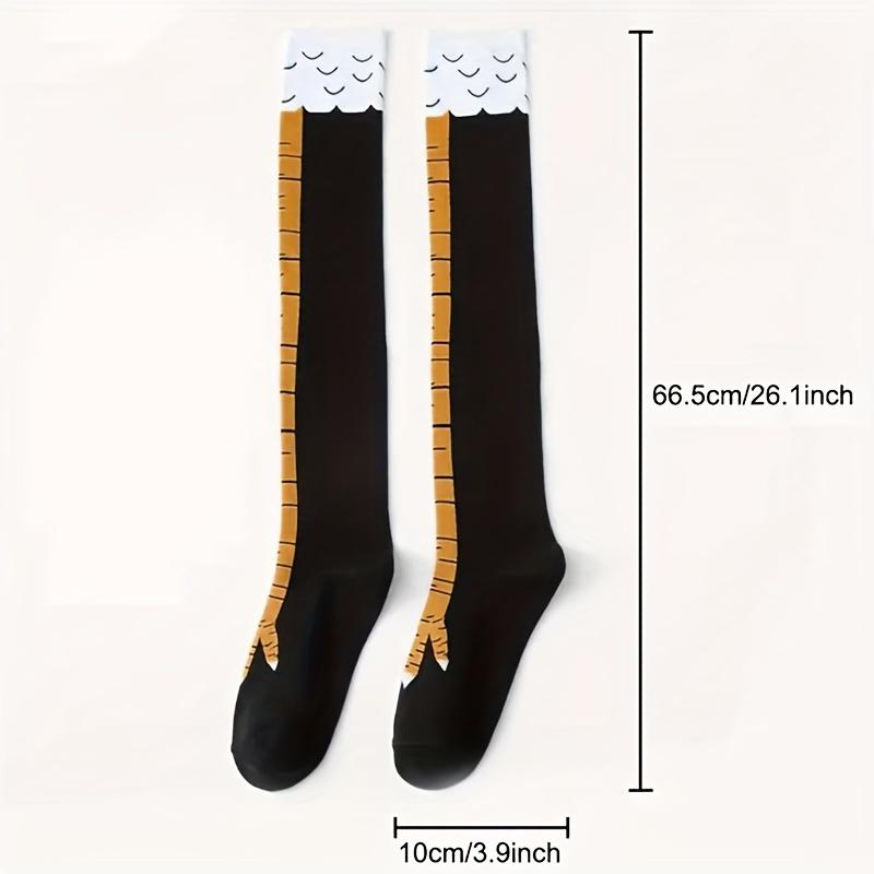 1 Paar neue originelle Hühnerfußsocken, lustige, personalisierte Socken mit schmalen Beinen, lustige, seltsame Hühnerklauensocken, Strümpfe chicken feet black