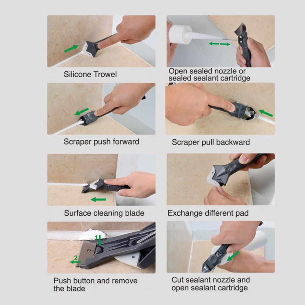 Stainless Steel Caulk Remover Sealant  Finishing Tool Silicone Caulking Tools Smooth Scraper