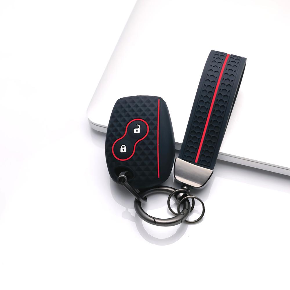 Key Cover for Renault Clio Twingo Kangoo Modus Megane Scenic with Keychain Anti-Scratch Guard Shockproof Protection Soft Grip Texture