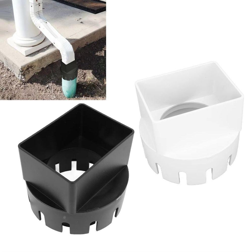 Round To Square Rain Gutter Downspout Adapter Rainwater Collection Diverter  Outdoor Drainage