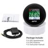 AD New 52mm/85mm TFT Screen Speed Gauge Digital GPS Speedometer Mph Knot Km/h GPS Antenna For Motorcycle Marine Boat Car 12V 24V