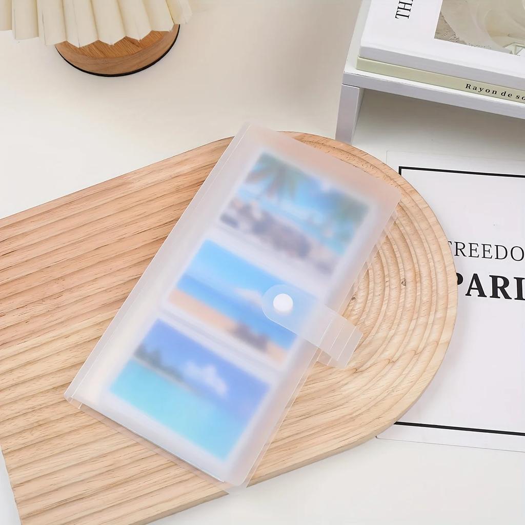 1pc-Large Clipbook Storage Book, Sticker Card Invoice Sticker Collector Photo Album, Plastic Transparent Photo Album