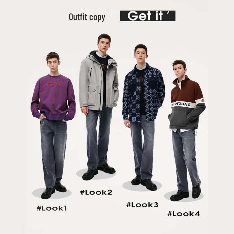 Navigare Men's Slim Fit Washed Denim Jeans