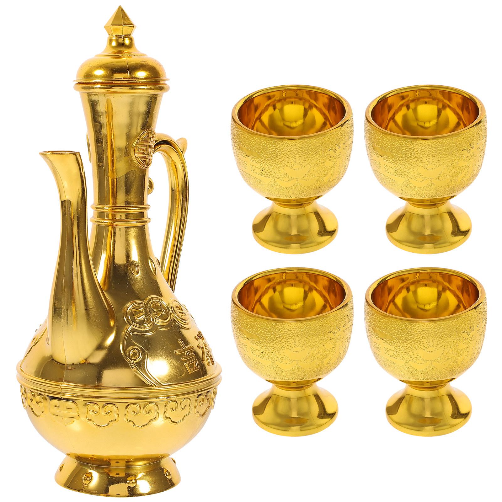 

1Set Offering Cup Buddhist Worship Kettle Classic Retro Design Temple Use Decorative Cup Sacred Gift Desktop Ornament China Mainland