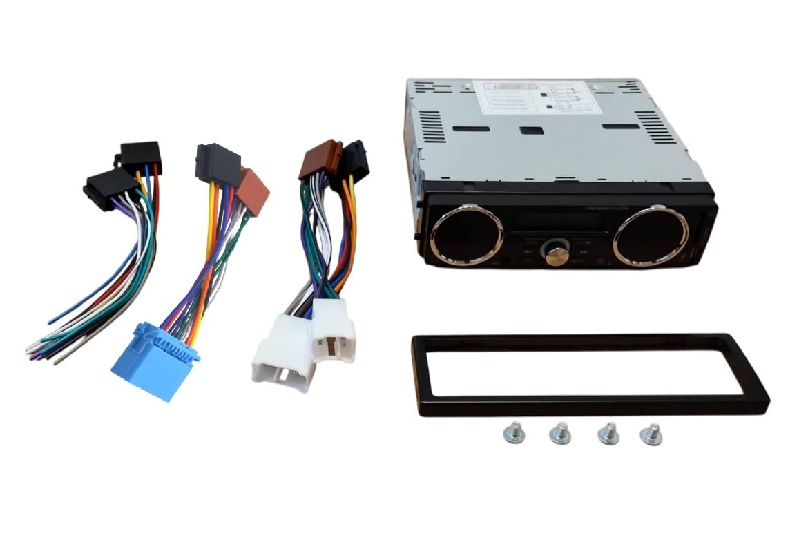 

Manufacturer logo-free 1DIN car audio system (with power adapter), front speakers, subwoofer, Bluetooth, FM radio (compatible with Japanese frequency