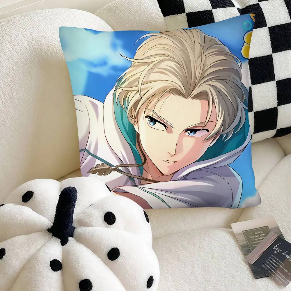 Anime Kaji Ren Windbreaker Kissenbezug Mode Quadratischer Kissenbezug Schlafzimmer Sofa Zimmer Innendekoration Freizeit