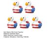 Patriotische Adler-Enten-Figur Mini-Harz-Enten mit 250-jährigem Jubiläumsmuster Kleine Tierfiguren für Unabhängigkeitstag Heim-Büro-Schreibtisch Badezimmer