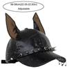 Fashion Solid Dog Ears Baseball Cap Adjustable Punk Style Leather Baseball Cap Y2K Sunshade Sunshade Hat Man