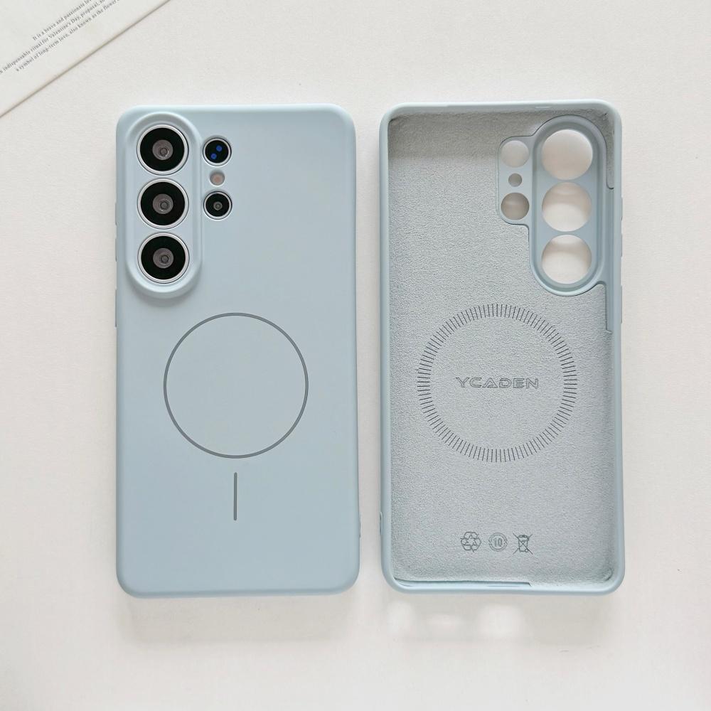 Matte Soft Silicone For Magsafe Phone Case For Samsung S26 S25 S24 S23 S22 Plus Ultra Wireless Charge Magnetic Full Bumper Cover
