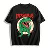 Christmas Themed Papasaurus T-Rex Print Mens Casual Top Pure Cotton T-shirt