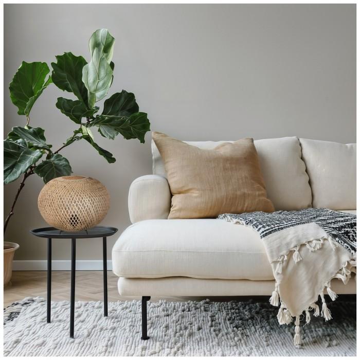 Boho lamp with a natural lampshade, decorative, 1xE27