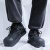 Spring heightening platform boots pure black casual niche versatile big head men's shoes couple 5747-5847-J