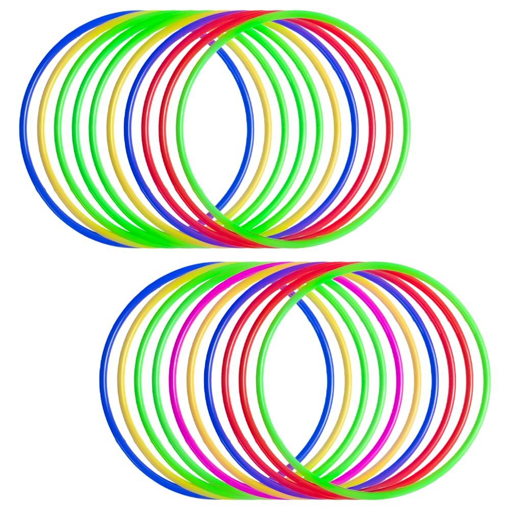 Ring Toss Rings for Assorted Set of 20 Set of lifactlab. Festivals, Fairs, Parties, Camping, Colors, 20cm, (20cm, 20)