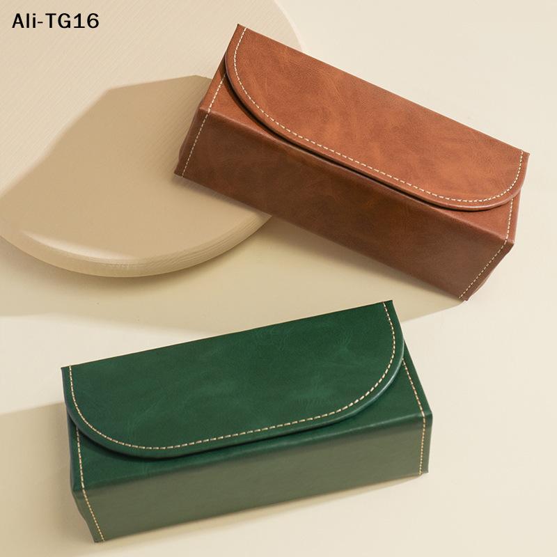 Premium PU Large Capacity Men's Eyeglass Case Shockproof Portable Glasses Storage Box Eyeglass Box For Gift